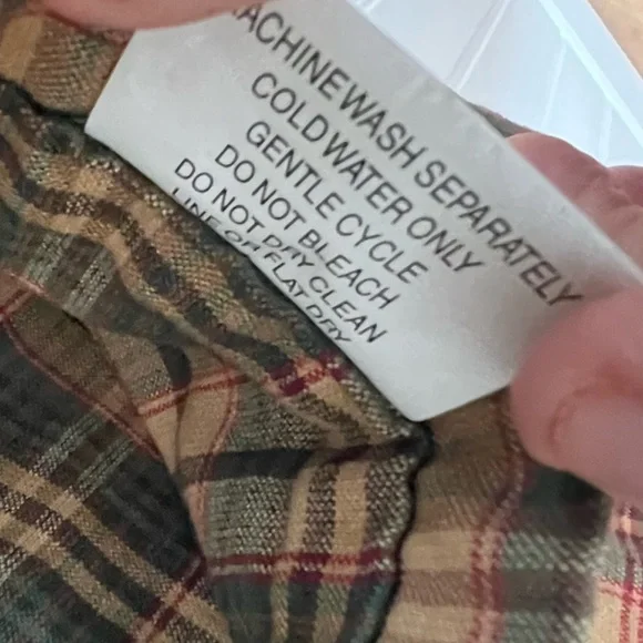 Patch magic unisex reversible button up Tan Plaid Jacket - Picture 14 of 14